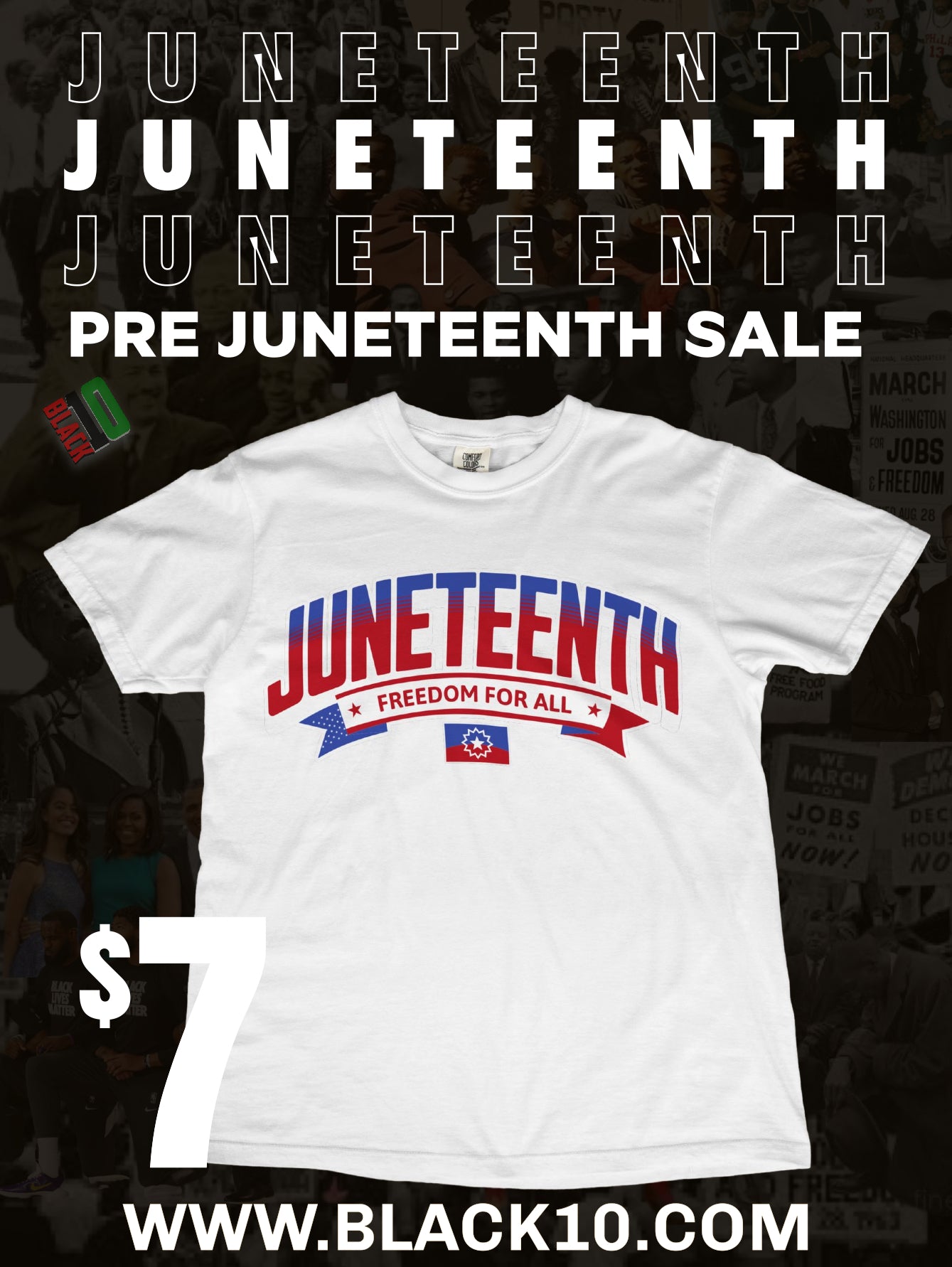 $7 Juneteenth RWB Shirt