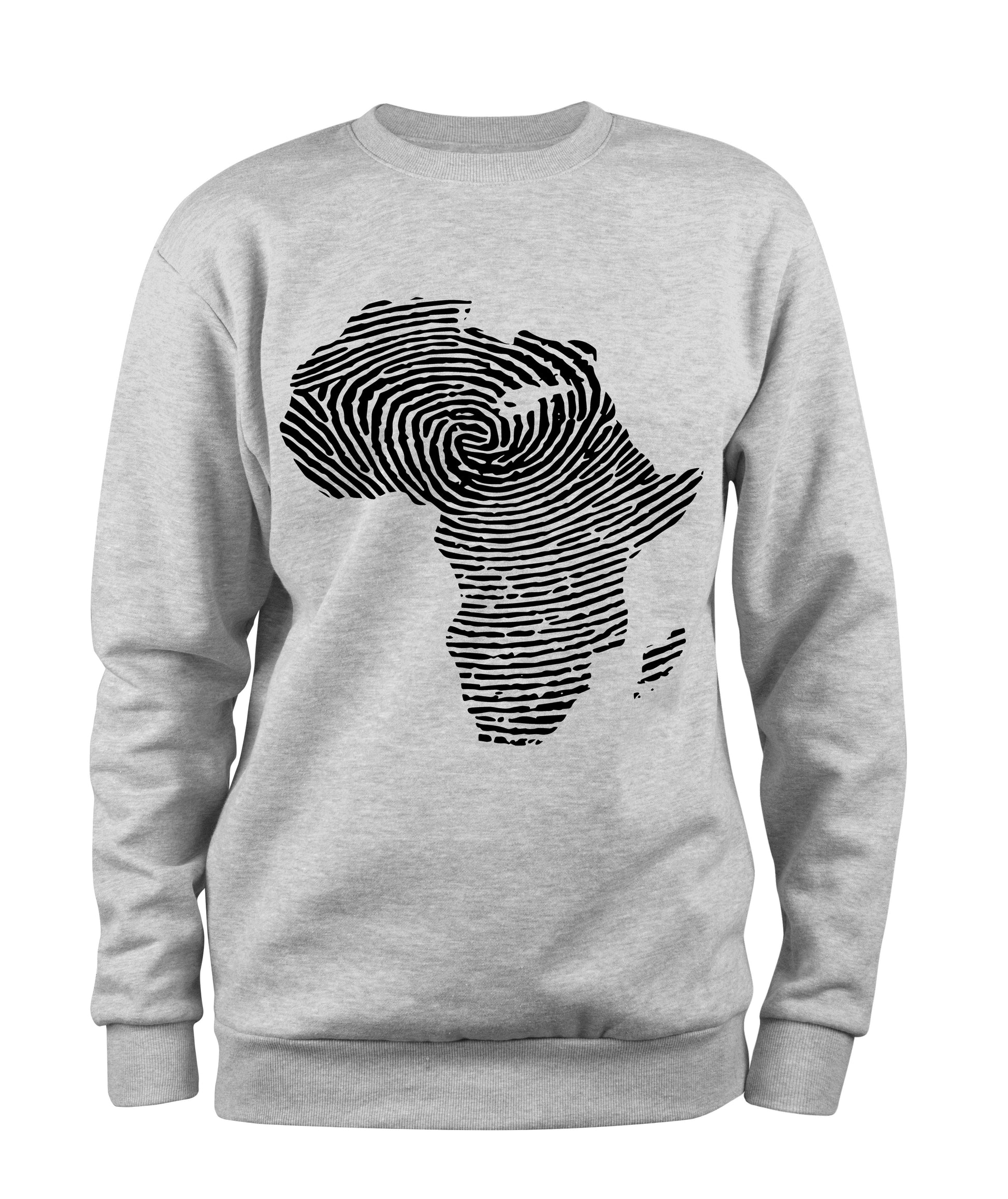 Africa Finger Print Sweatshirt - Black10.com