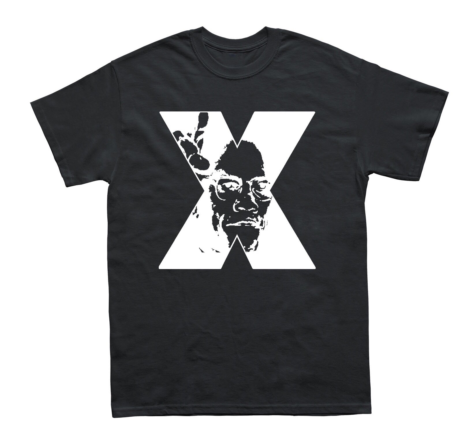 Malcolm X T-shirt representing Black empowerment by Black10.com
