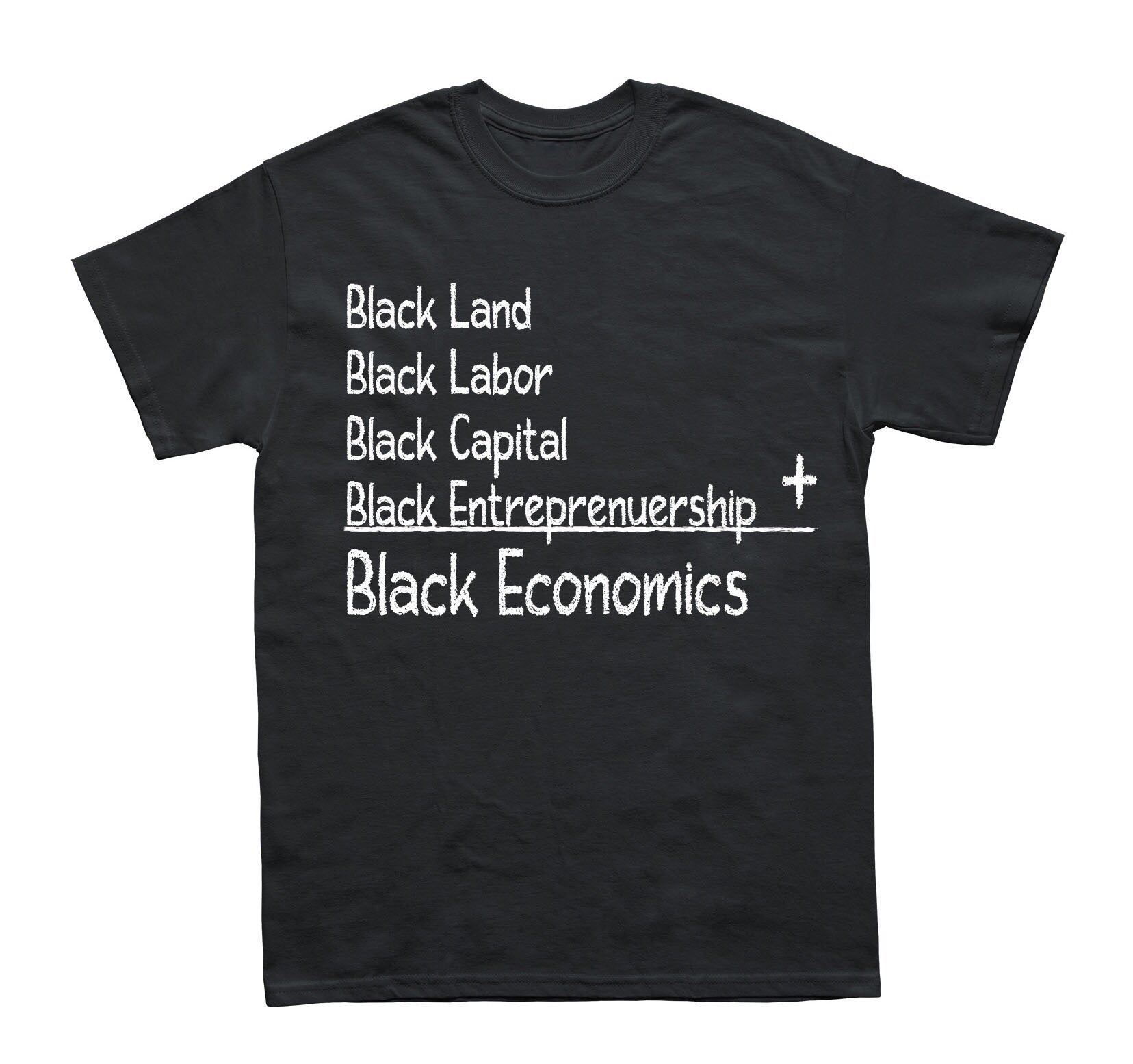Black Economics T-Shirt - Black10.com