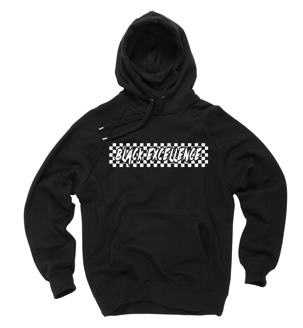 Checkered Black Excellence Hoodie - Black10.com
