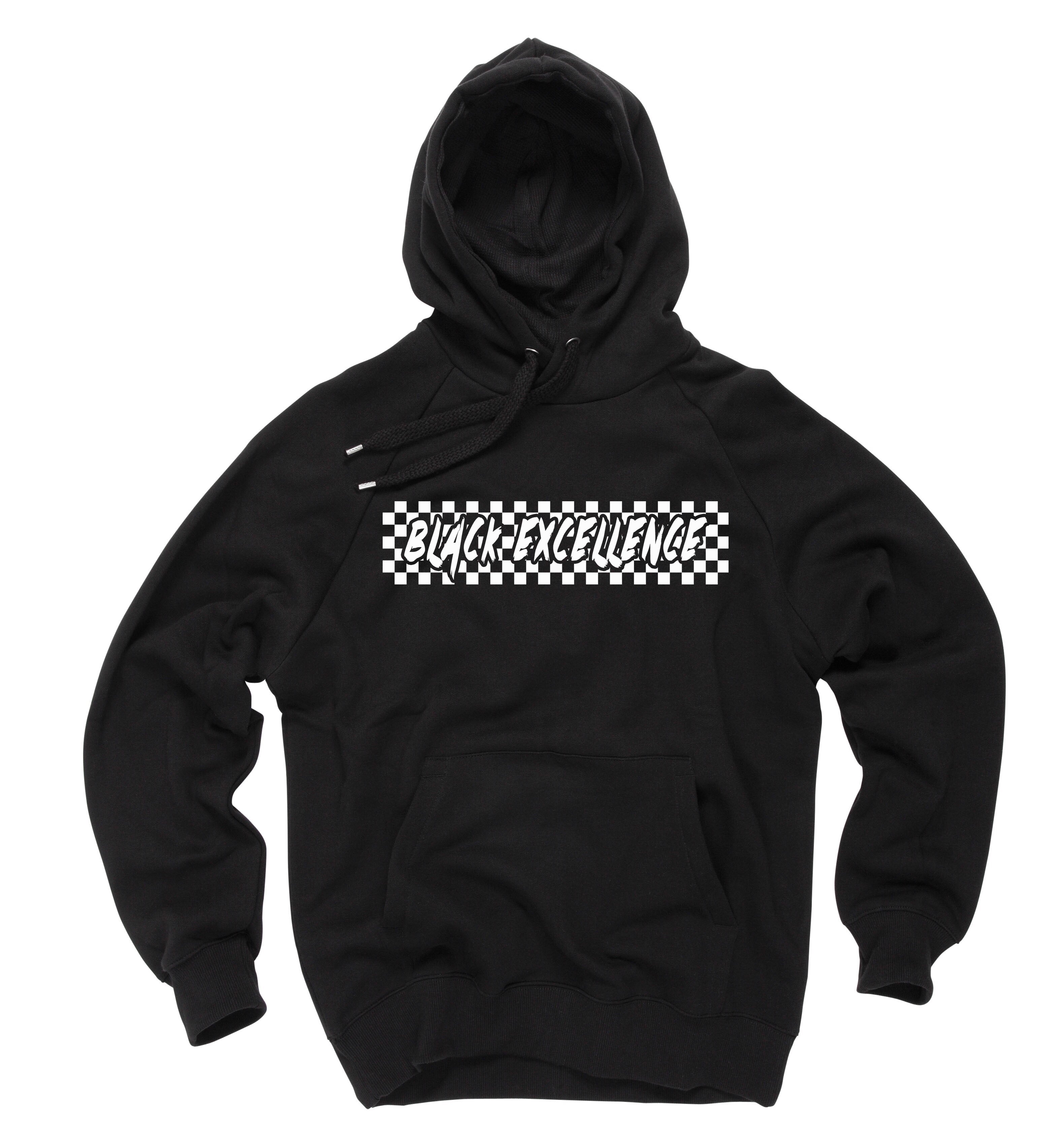 Checkered Black Excellence Hoodie - Black10.com