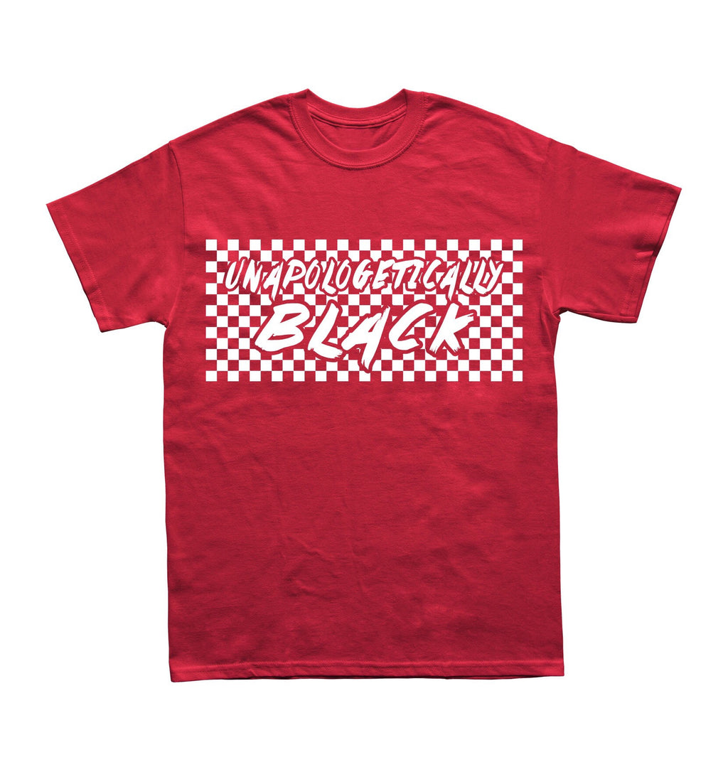 Checkered Unapologetically Black Shirt - Black10.com